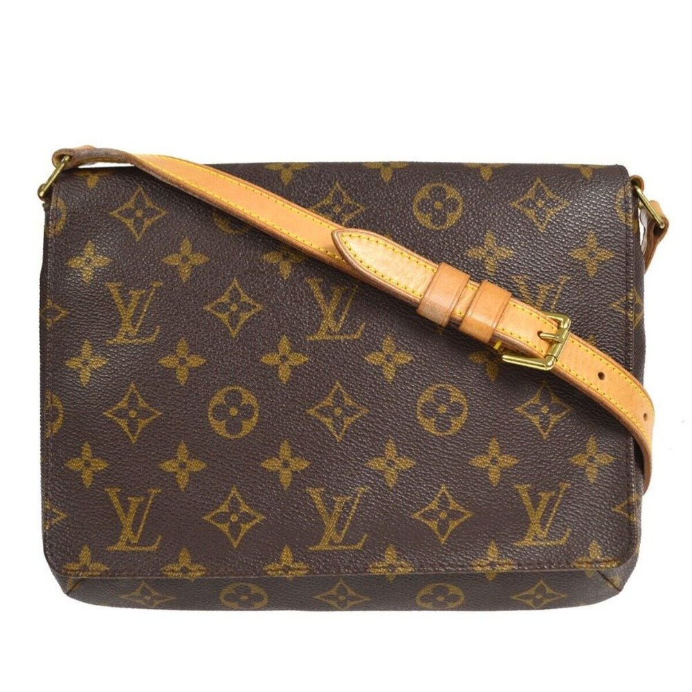 Authentic Louis Vuitton Shoulder Bag Musette Tango Short Monogram Used LV Handba